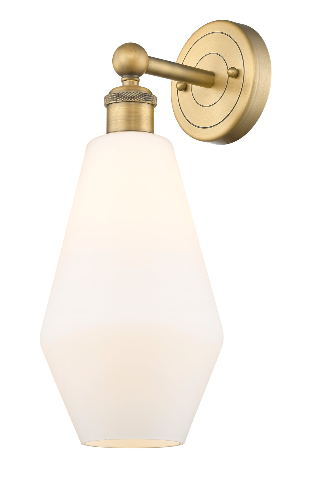 Innovations Lighting Cindyrella 7" Sconce - Brushed Brass Wall Sconces Innovations Lighting Cased Matte White ; Glass Type: White  