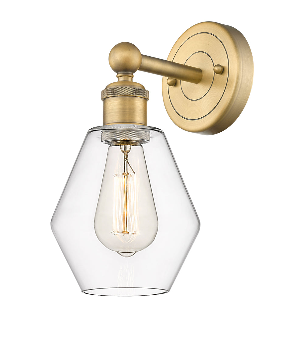 Innovations Lighting Cindyrella 6" Sconce - Brushed Brass Wall Sconces Innovations Lighting Clear ; Glass Type: Clear  