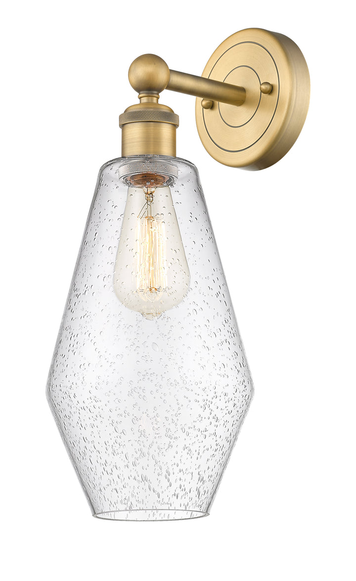 Innovations Lighting Cindyrella 7" Sconce - Brushed Brass Wall Sconces Innovations Lighting Seedy ; Glass Type: Seeded  