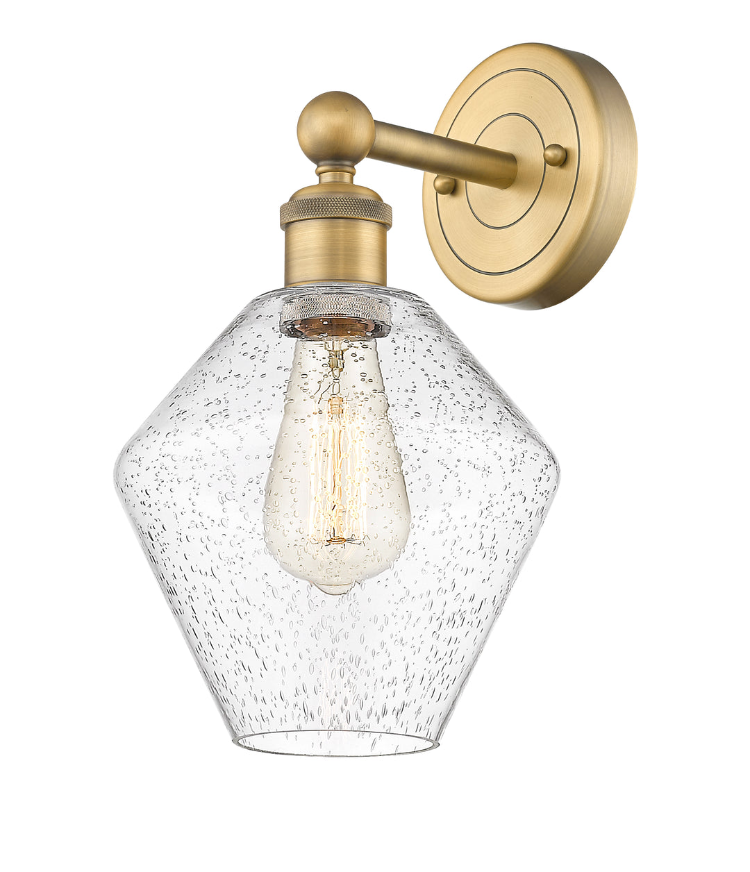 Innovations Lighting Cindyrella 8" Sconce - Brushed Brass Wall Sconces Innovations Lighting Seedy ; Glass Type: Seeded  