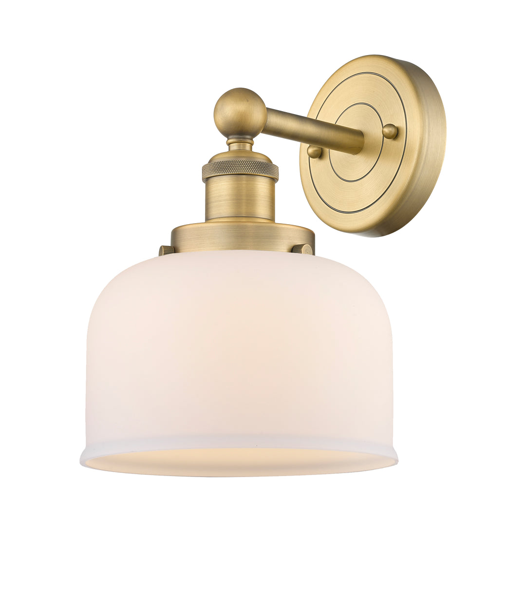 Innovations Lighting Bell 8" Sconce - Brushed Brass Wall Sconces Innovations Lighting Matte White ; Glass Type: Frosted  