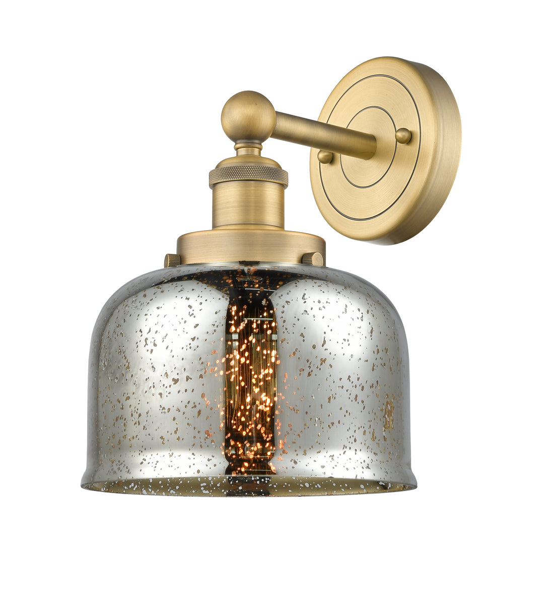 Innovations Lighting Bell 8" Sconce - Brushed Brass Wall Sconces Innovations Lighting Silver Plated Mercury ; Glass Type: Mercury  