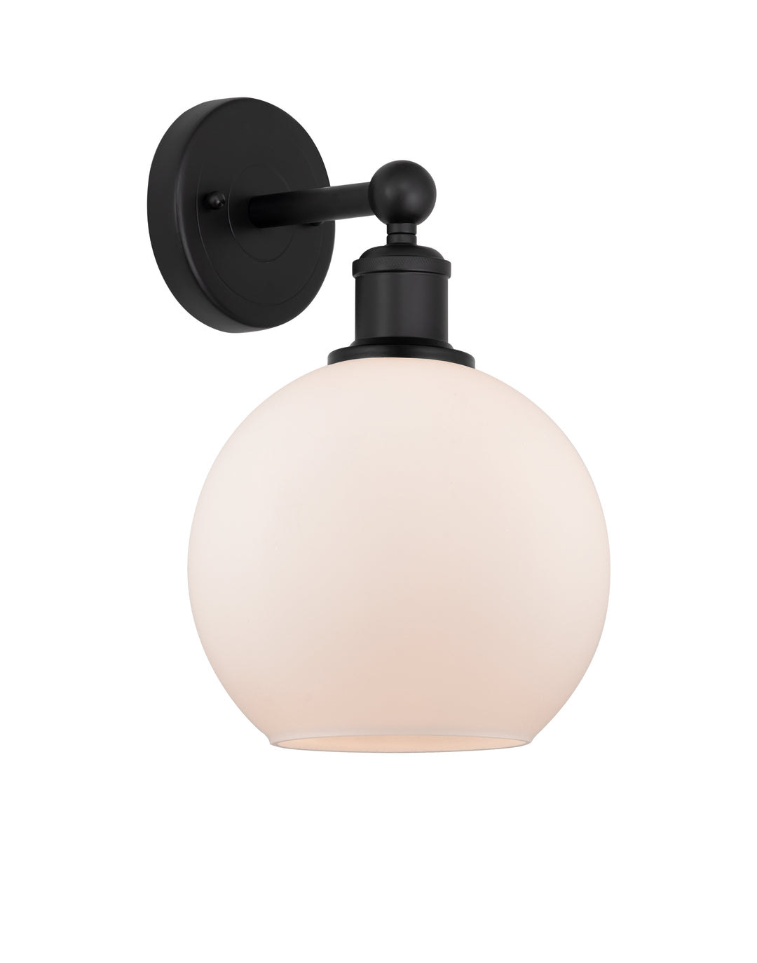 Innovations Lighting Athens 8" Sconce - Matte Black Wall Sconces Innovations Lighting Matte White ; Glass Type: White  