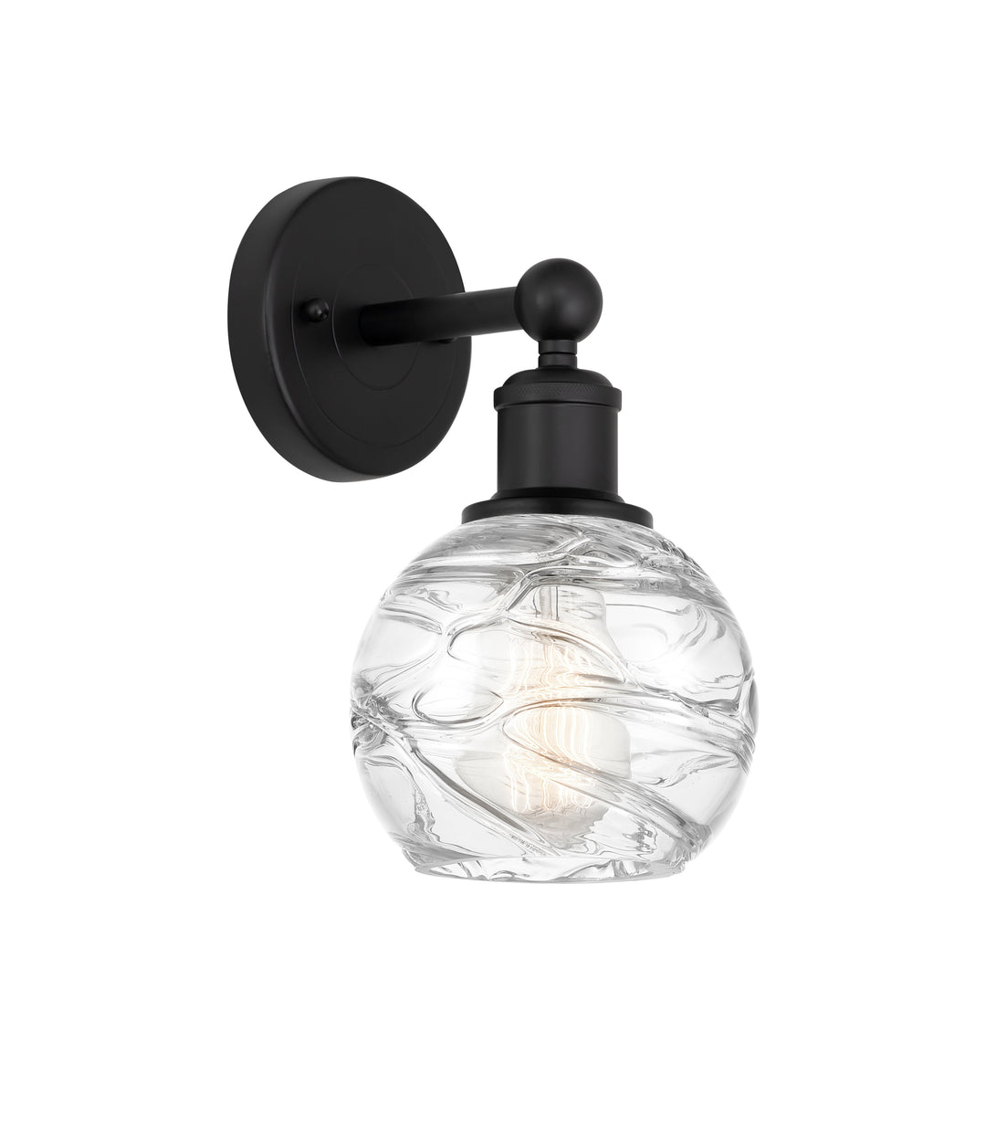 Innovations Lighting Athens Deco Swirl 6" Sconce - Matte Black