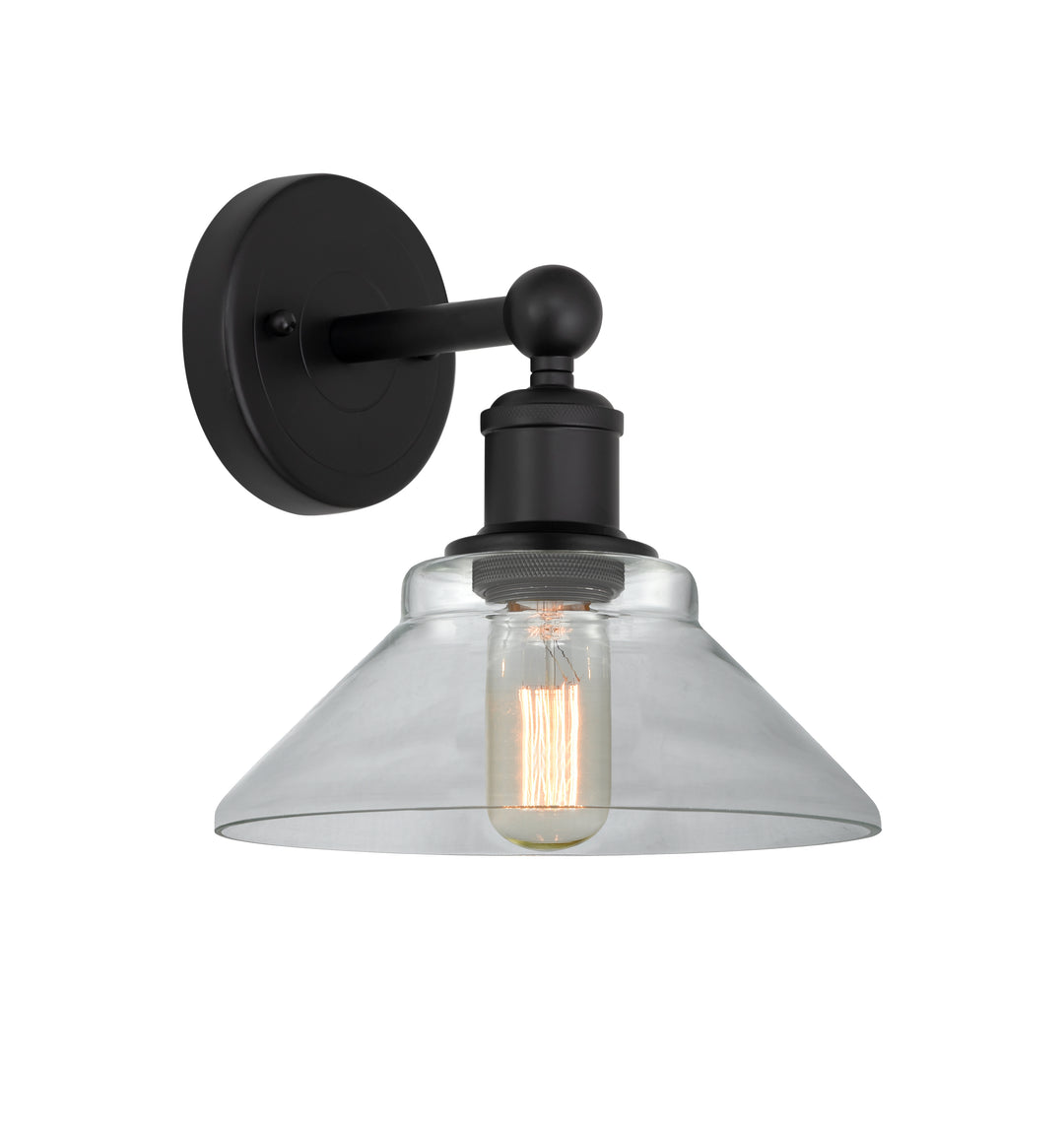 Innovations Lighting Orwell 9" Sconce - Matte Black Wall Sconces Innovations Lighting Clear ; Glass Type: Clear  