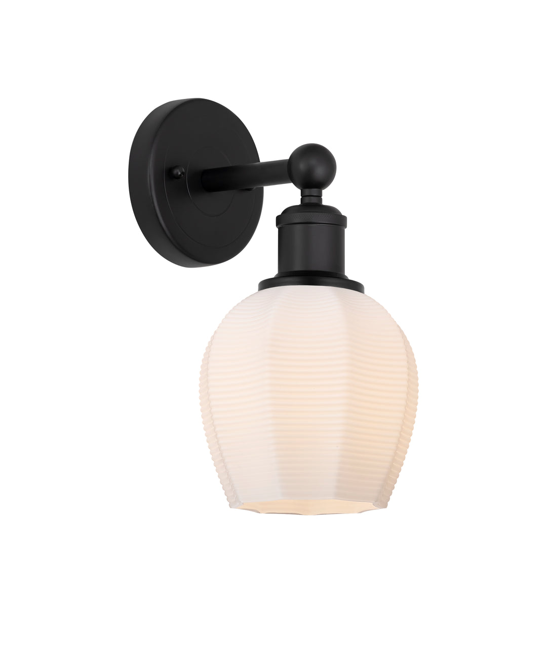 Innovations Lighting Norfolk Sconce - Matte Black Wall Sconces Innovations Lighting Matte White ; Glass Type: Frosted  