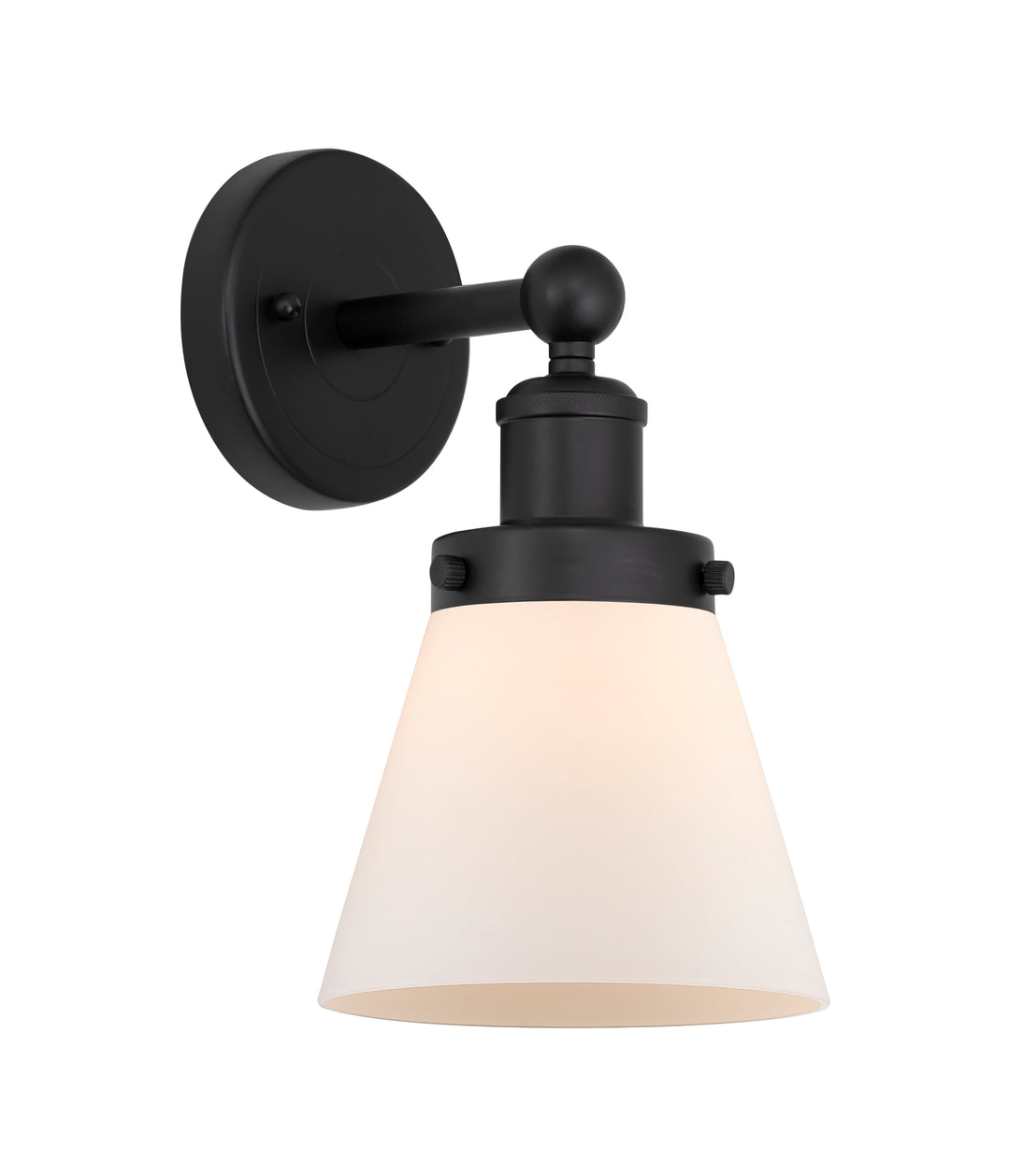 Innovations Lighting Cone 6" Sconce - Matte Black Wall Sconces Innovations Lighting Matte White ; Glass Type: Frosted  