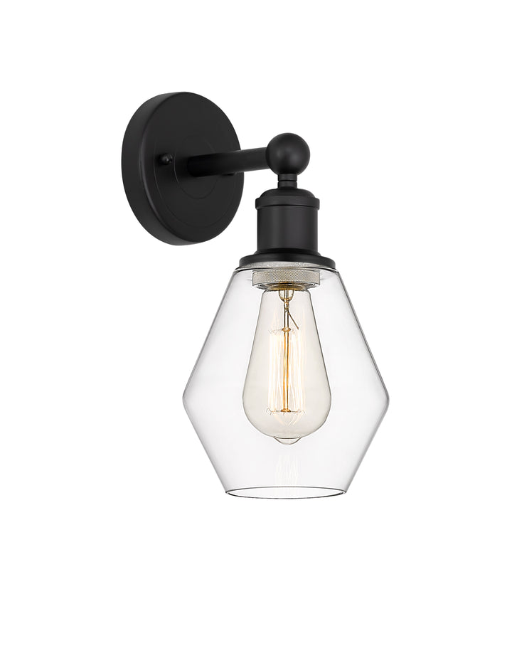 Innovations Lighting Cindyrella 6" Sconce - Matte Black Wall Sconces Innovations Lighting Clear ; Glass Type: Clear  