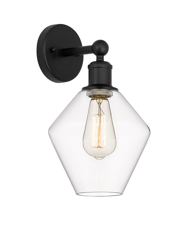 Innovations Lighting Cindyrella 8" Sconce - Matte Black Wall Sconces Innovations Lighting Clear ; Glass Type: Clear  