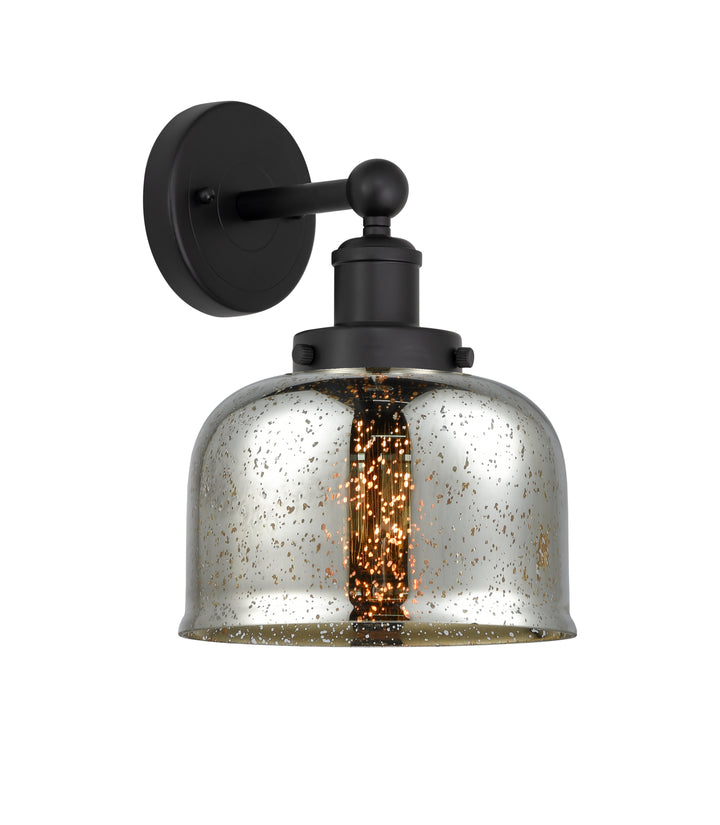 Innovations Lighting Bell 8" Sconce - Matte Black Wall Sconces Innovations Lighting Silver Plated Mercury ; Glass Type: Mercury  