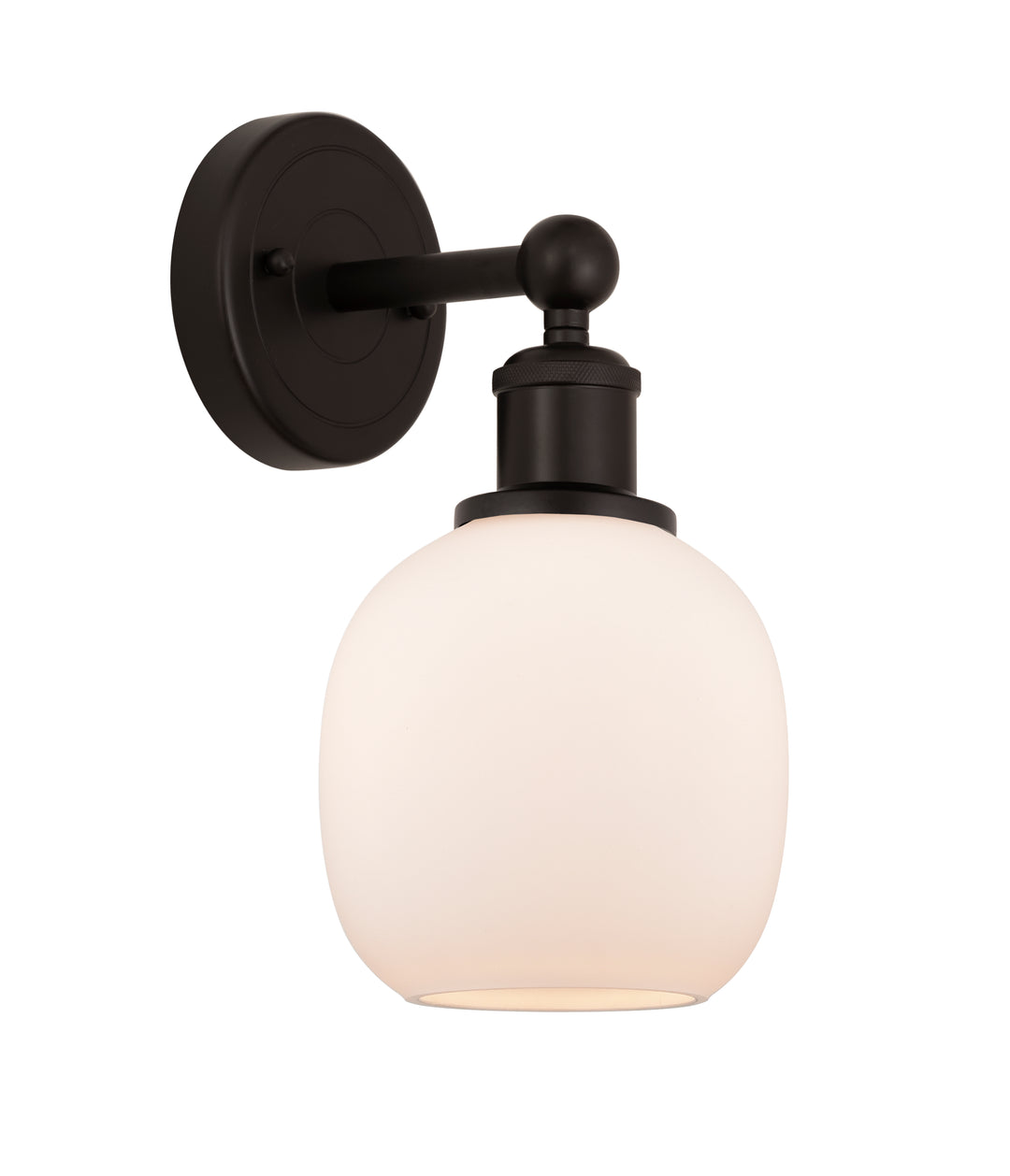 Innovations Lighting Belfast 6" Sconce - Oil Rubbed Bronze Wall Sconces Innovations Lighting Matte White ; Glass Type: White  