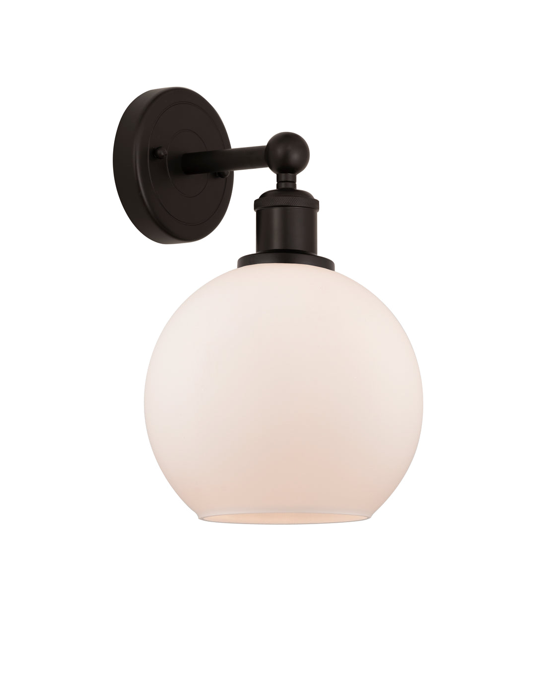 Innovations Lighting Athens 8" Sconce - Oil Rubbed Bronze Wall Sconces Innovations Lighting Matte White ; Glass Type: White  