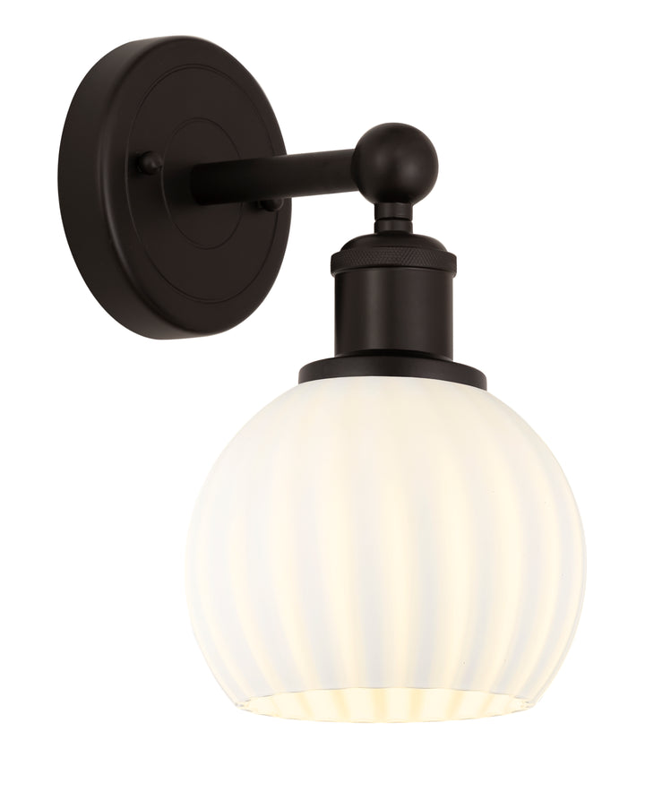 Innovations Lighting White Venetian 6" Sconce - Oil Rubbed Bronze