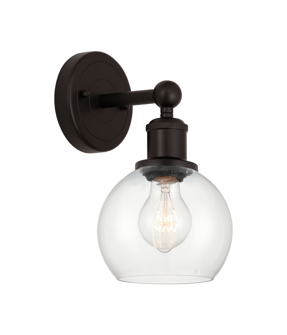 Innovations Lighting Athens 6" Sconce - Oil Rubbed Bronze Wall Sconces Innovations Lighting Clear ; Glass Type: Transparent  