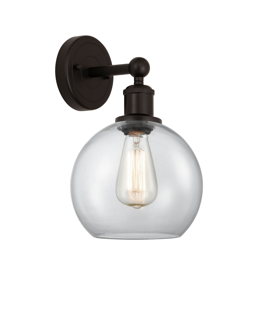 Innovations Lighting Athens 8" Sconce - Oil Rubbed Bronze Wall Sconces Innovations Lighting Clear ; Glass Type: Clear  