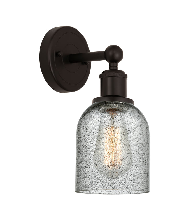 Innovations Lighting Caledonia 5" Sconce - Oil Rubbed Bronze Wall Sconces Innovations Lighting Charcoal ; Glass Type: Charcoal  