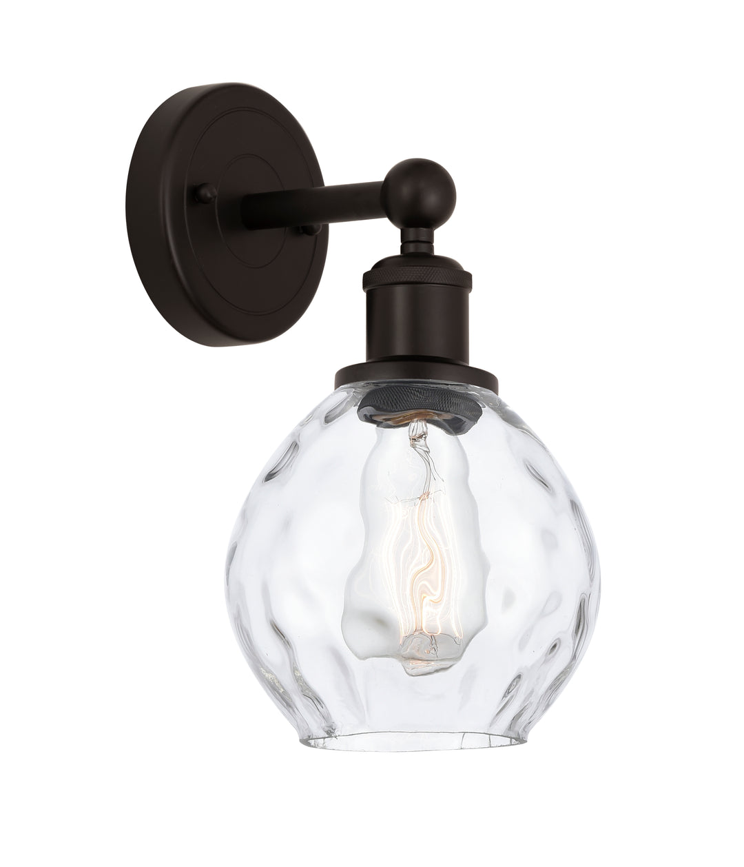 Innovations Lighting Waverly 6" Sconce - Oil Rubbed Bronze Wall Sconces Innovations Lighting Clear ; Glass Type: Water  