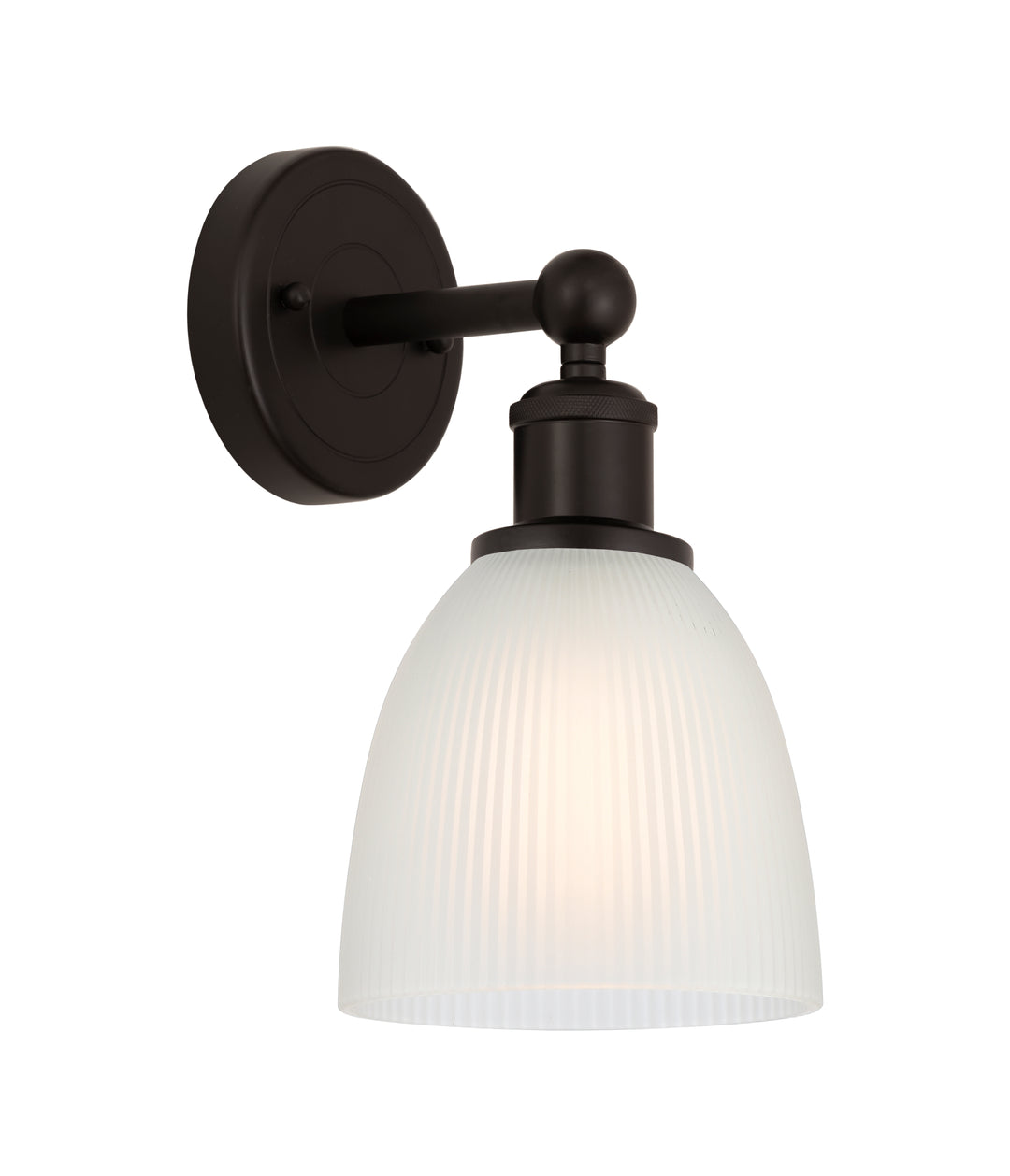 Innovations Lighting Castile 6" Sconce - Oil Rubbed Bronze Wall Sconces Innovations Lighting White ; Glass Type: White  