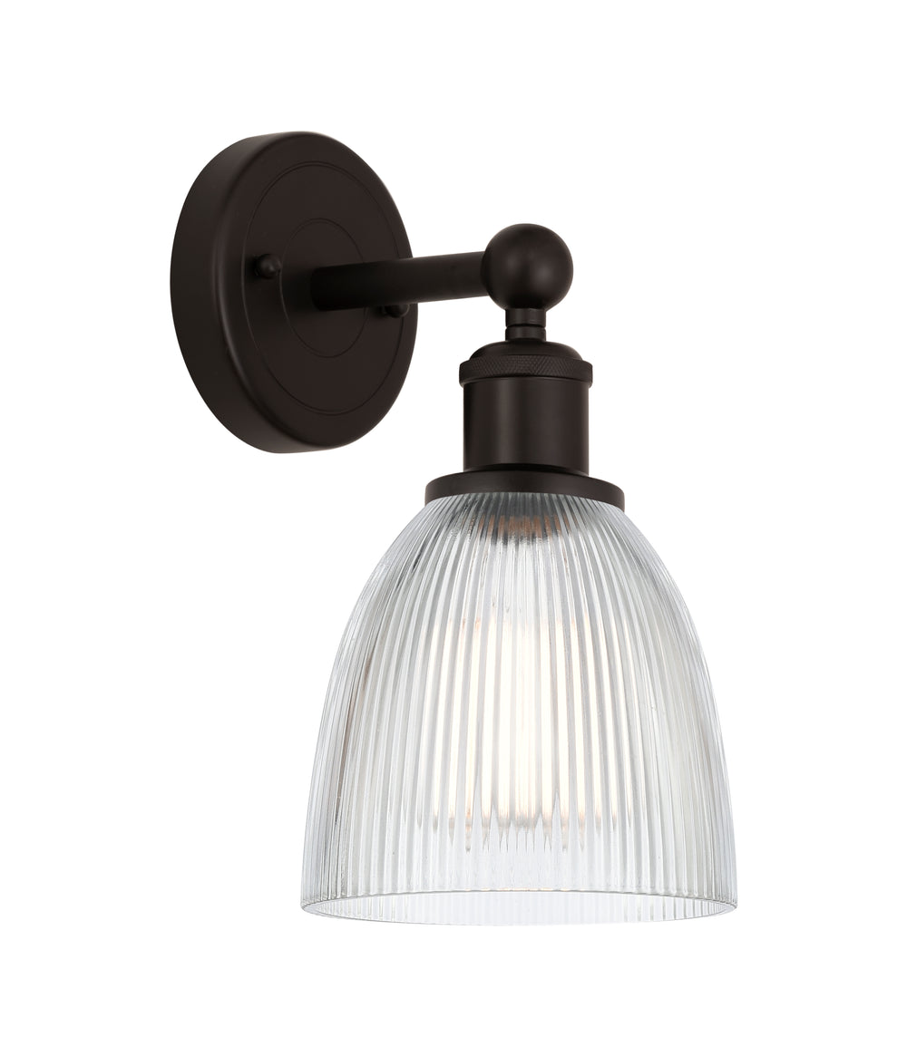 Innovations Lighting Castile 6" Sconce - Oil Rubbed Bronze Wall Sconces Innovations Lighting Clear ; Glass Type: Transparent  