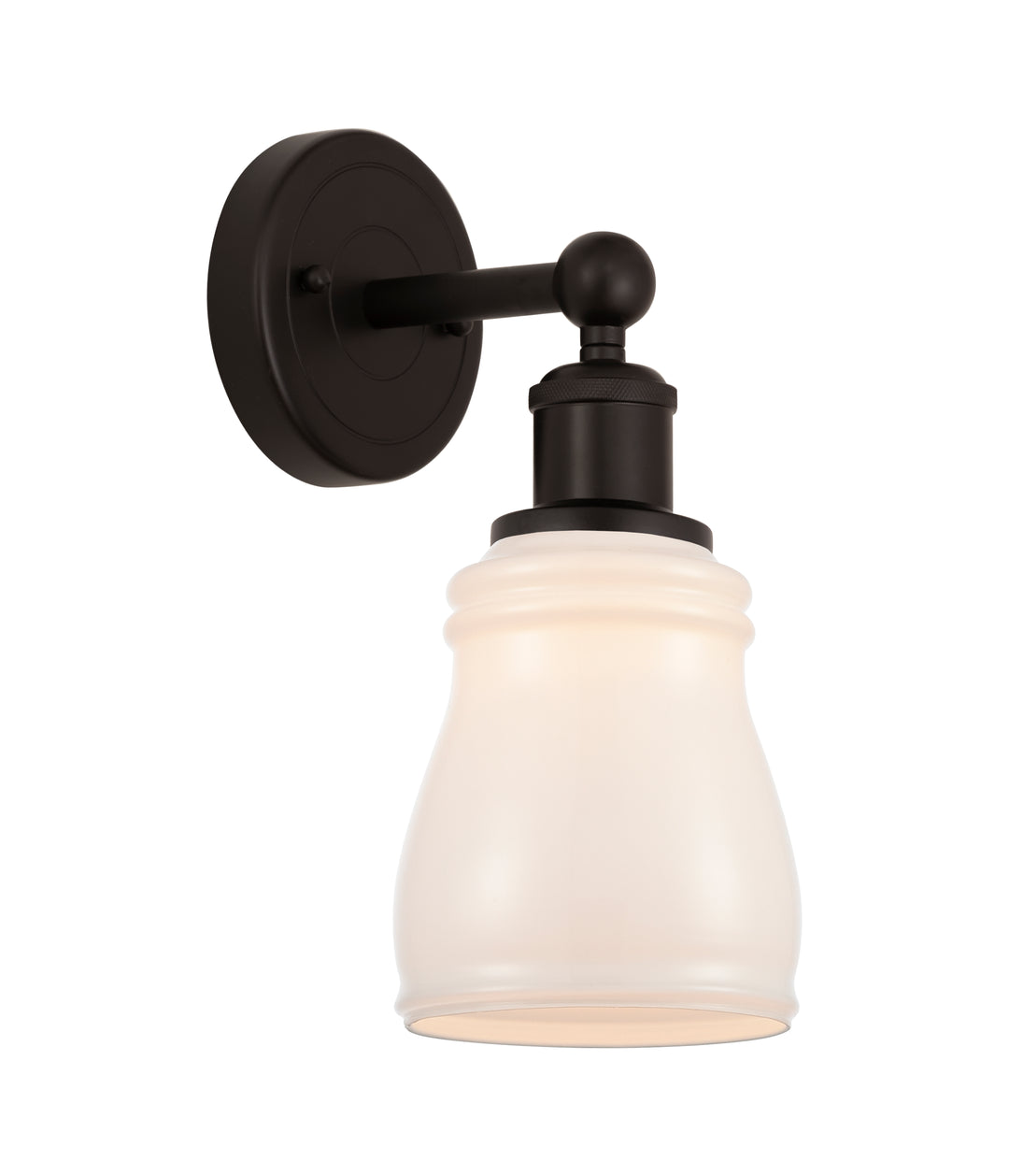 Innovations Lighting Ellery 5" Sconce - Oil Rubbed Bronze Wall Sconces Innovations Lighting White ; Glass Type: White  