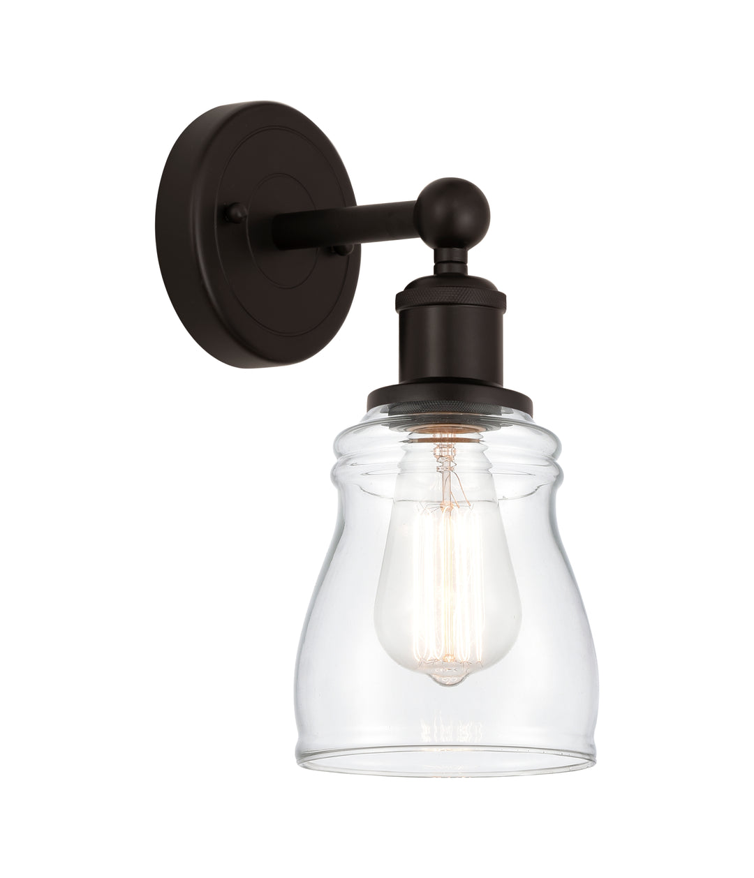 Innovations Lighting Ellery 5" Sconce - Oil Rubbed Bronze Wall Sconces Innovations Lighting Clear ; Glass Type: Clear  