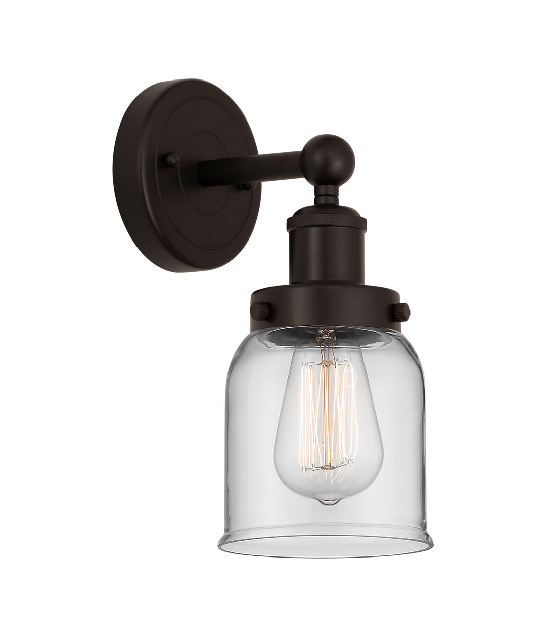 Innovations Lighting Bell 5" Sconce - Oil Rubbed Bronze Wall Sconces Innovations Lighting Clear ; Glass Type: Transparent; Ribbed  