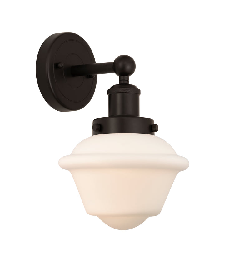 Innovations Lighting Oxford 7.5" Sconce - Oil Rubbed Bronze Wall Sconces Innovations Lighting Matte White ; Glass Type: Frosted; Ribbed  