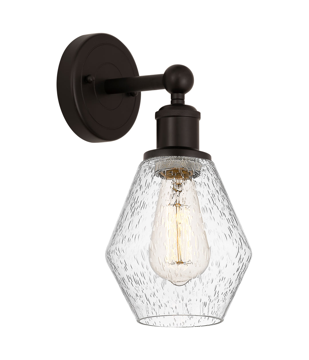 Innovations Lighting Cindyrella 6" Sconce - Oil Rubbed Bronze Wall Sconces Innovations Lighting Seedy ; Glass Type: Seeded  