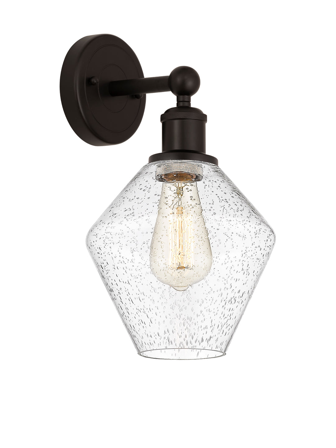 Innovations Lighting Cindyrella 8" Sconce - Oil Rubbed Bronze Wall Sconces Innovations Lighting Seedy ; Glass Type: Seeded  