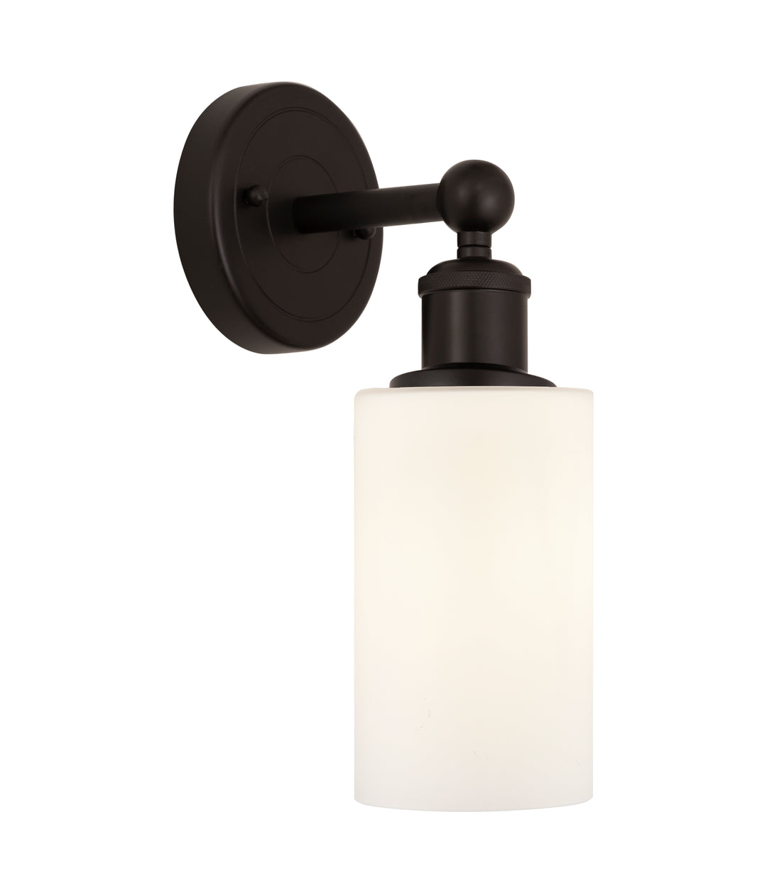 Innovations Lighting Clymer 4" Sconce - Oil Rubbed Bronze Wall Sconces Innovations Lighting Matte White ; Glass Type: White  