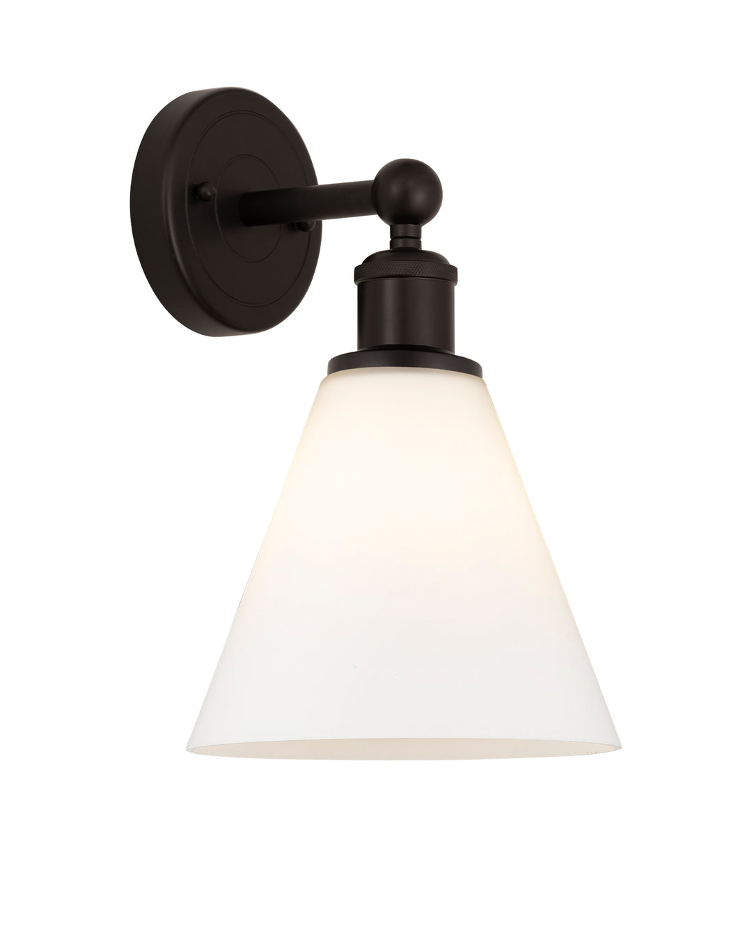 Innovations Lighting Berkshire Glass 8" Sconce - Oil Rubbed Bronze Wall Sconces Innovations Lighting Matte White ; Glass Type: White  