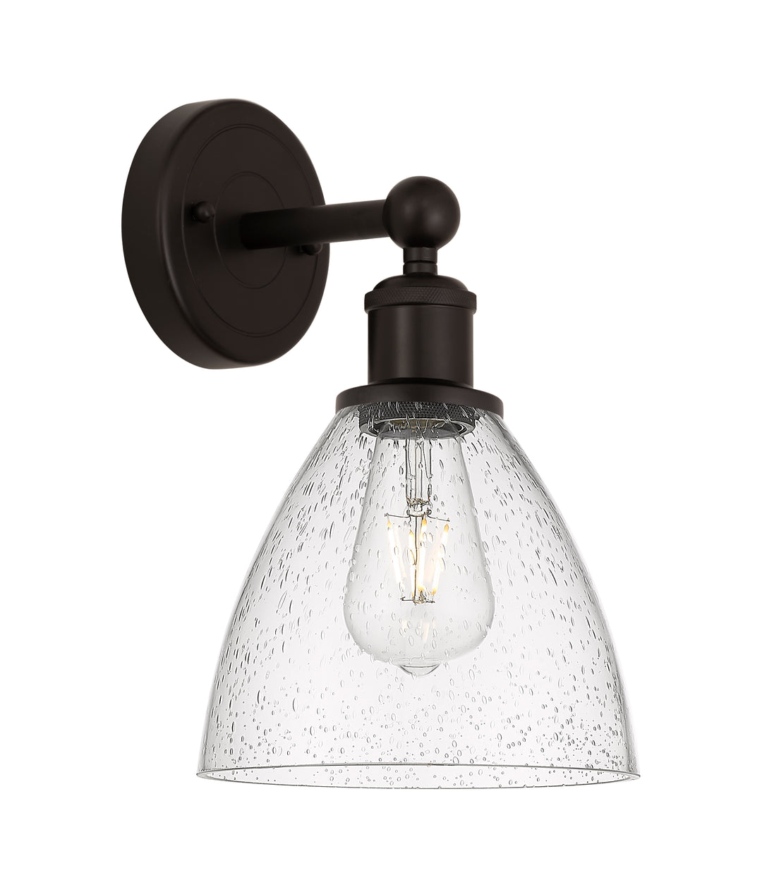 Innovations Lighting Bristol 7.5" Sconce - Oil Rubbed Bronze Wall Sconces Innovations Lighting Seedy ; Glass Type: Seeded  