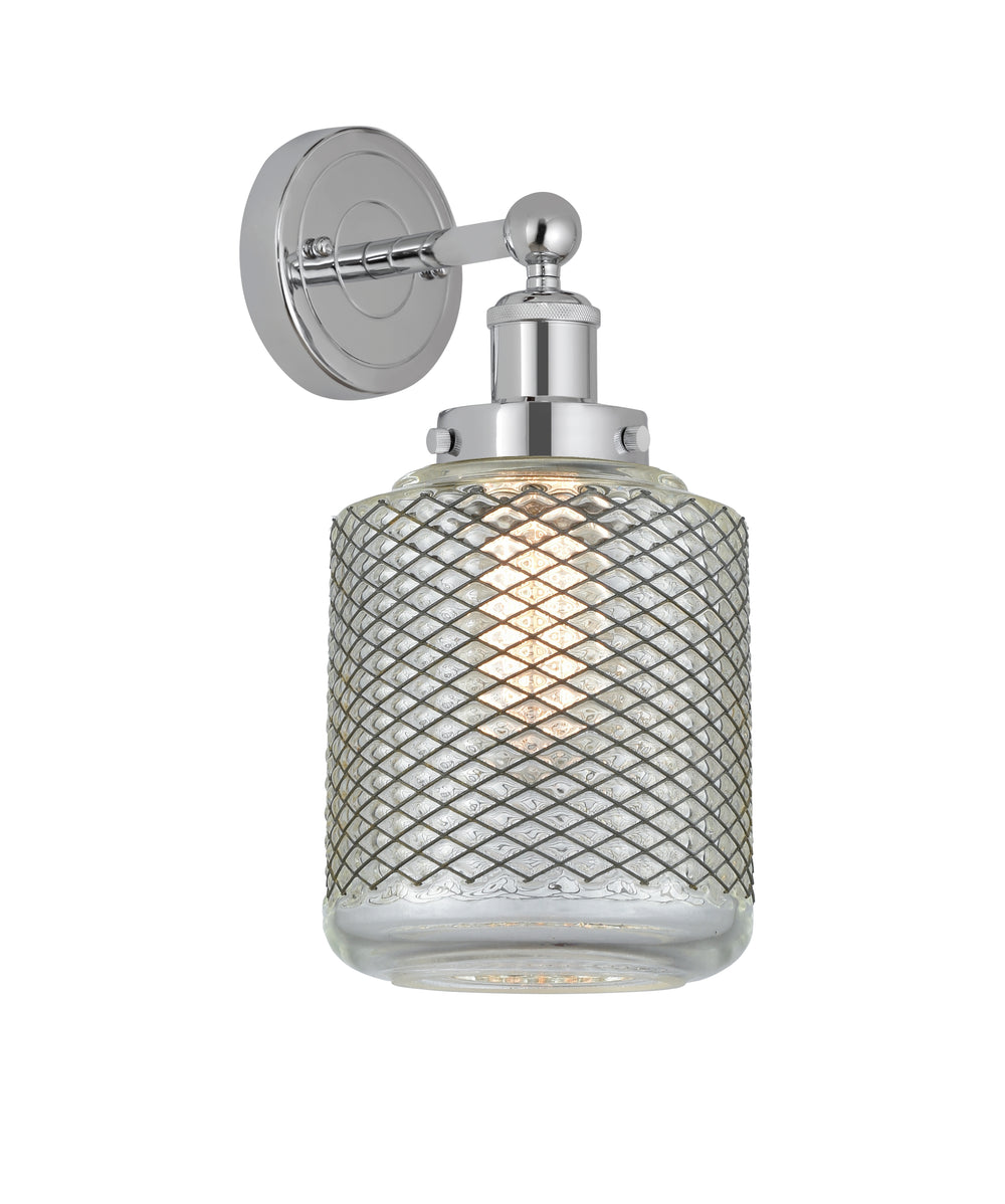 Innovations Lighting Stanton Sconce - Polished Chrome Wall Sconces Innovations Lighting Clear Wire Mesh ; Glass Type: Transparent  