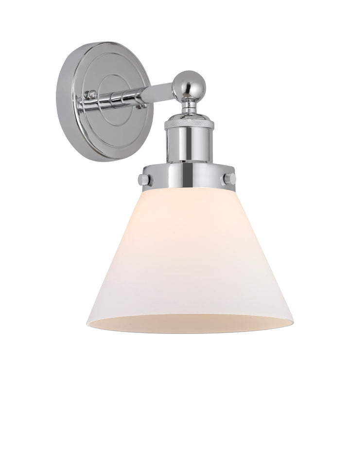 Innovations Lighting Cone 8" Sconce - Polished Chrome Wall Sconces Innovations Lighting Matte White ; Glass Type: Frosted  