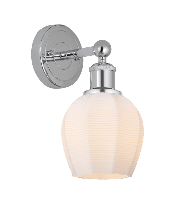 Innovations Lighting Norfolk Sconce - Polished Chrome Wall Sconces Innovations Lighting Matte White ; Glass Type: Frosted  