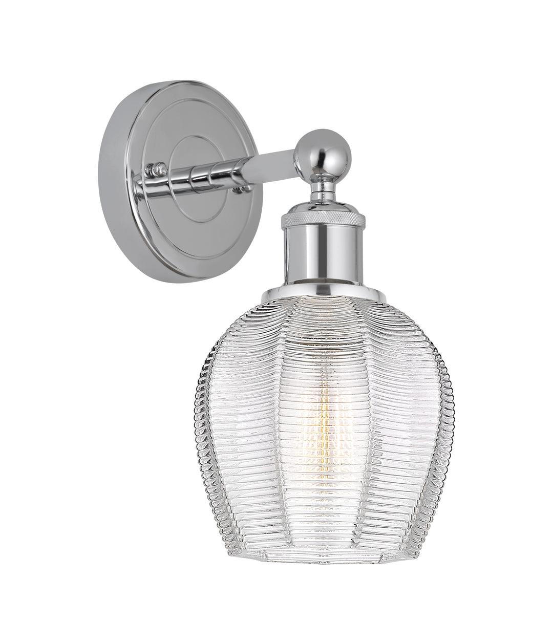 Innovations Lighting Norfolk Sconce - Polished Chrome Wall Sconces Innovations Lighting Clear ; Glass Type: Transparent  