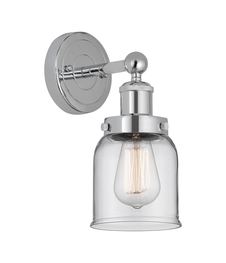 Innovations Lighting Bell 5" Sconce - Polished Chrome Wall Sconces Innovations Lighting Clear ; Glass Type: Transparent; Ribbed  