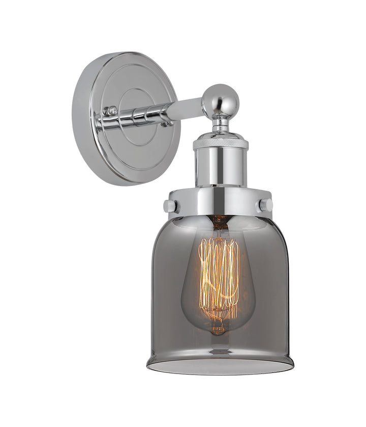 Innovations Lighting Bell 5" Sconce - Polished Chrome Wall Sconces Innovations Lighting Light Smoke ; Glass Type: Colorful  