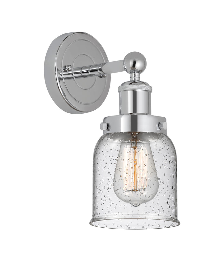 Innovations Lighting Bell 5" Sconce - Polished Chrome Wall Sconces Innovations Lighting Seedy ; Glass Type: Seedy; Ribbed  