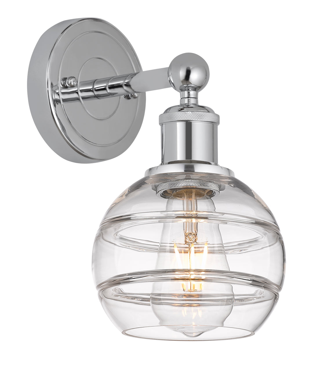 Innovations Lighting Rochester 6" Sconce - Polished Chrome Wall Sconces Innovations Lighting Clear ; Glass Type: Clear  