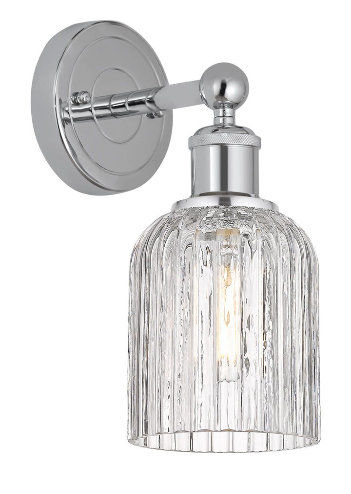 Innovations Lighting Bridal Veil 5" Sconce - Polished Chrome Wall Sconces Innovations Lighting Clear ; Glass Type: Clear; Ribbed  