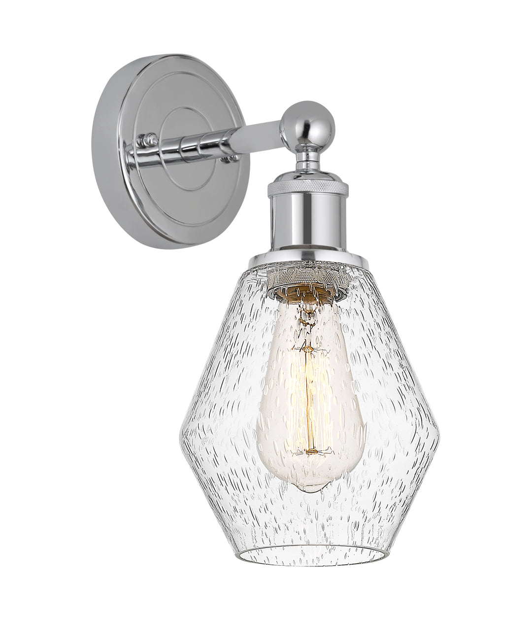 Innovations Lighting Cindyrella 6" Sconce - Polished Chrome Wall Sconces Innovations Lighting Seedy ; Glass Type: Seeded  