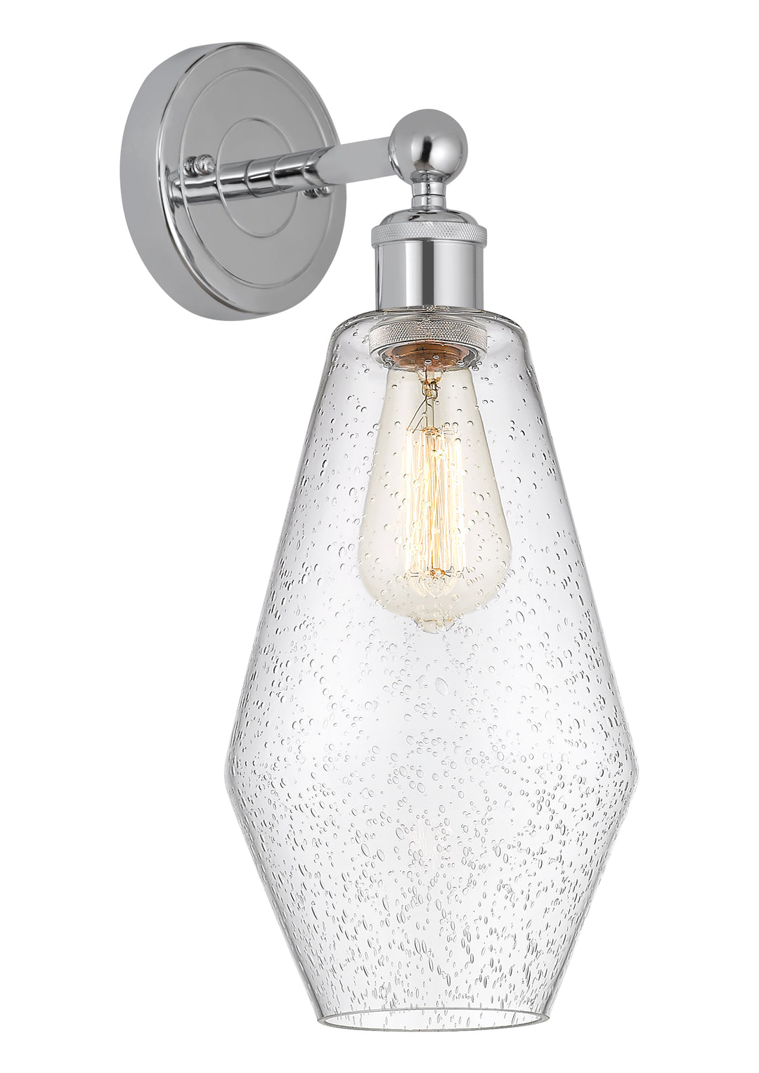 Innovations Lighting Cindyrella 7" Sconce - Polished Chrome Wall Sconces Innovations Lighting Seedy ; Glass Type: Seeded  