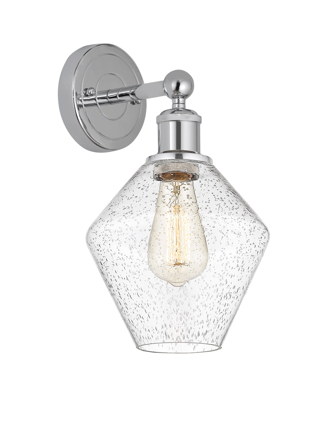 Innovations Lighting Cindyrella 8" Sconce - Polished Chrome Wall Sconces Innovations Lighting Seedy ; Glass Type: Seeded  