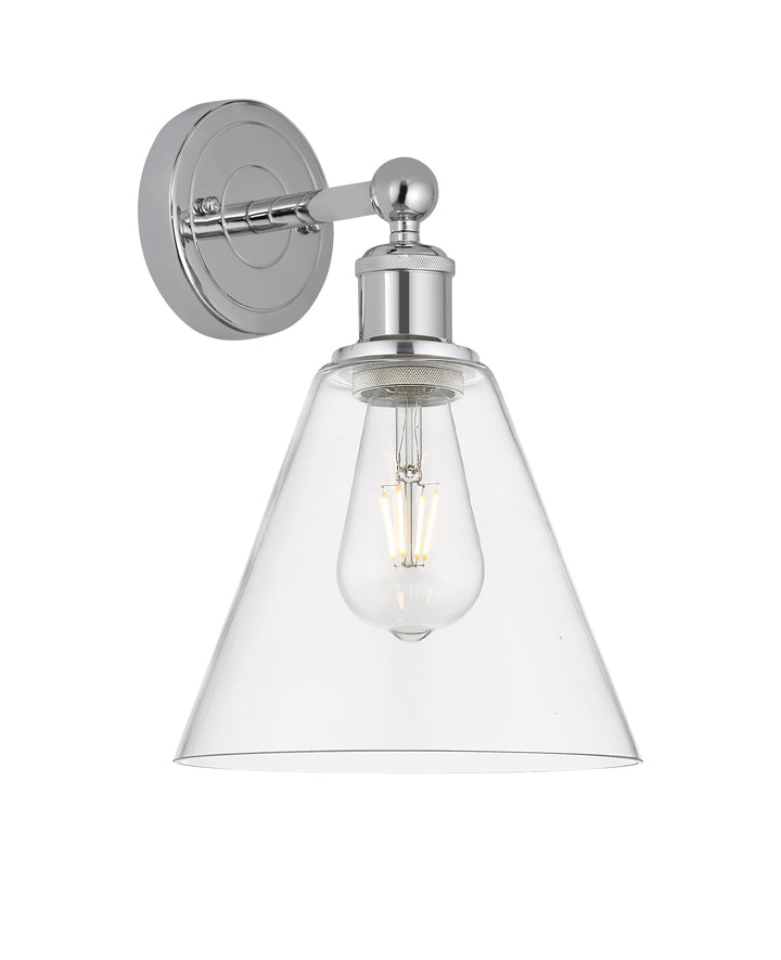 Innovations Lighting Berkshire Glass 8" Sconce - Polished Chrome Wall Sconces Innovations Lighting Clear ; Glass Type: Clear  