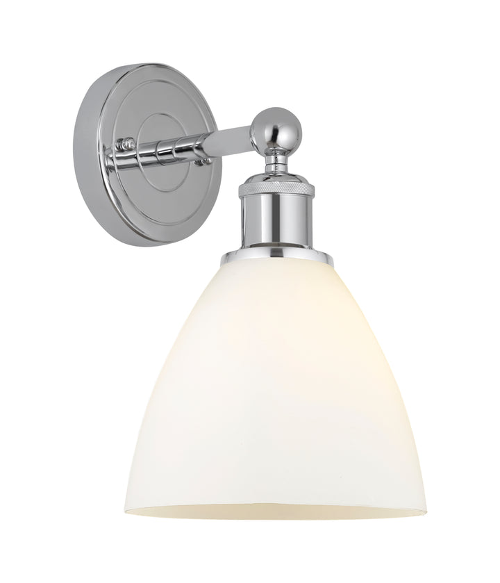 Innovations Lighting Bristol 7.5" Sconce - Polished Chrome Wall Sconces Innovations Lighting Matte White ; Glass Type: White  