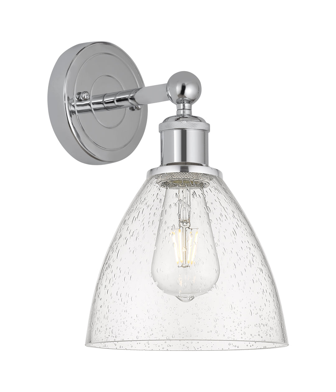 Innovations Lighting Bristol 7.5" Sconce - Polished Chrome Wall Sconces Innovations Lighting Seedy ; Glass Type: Seeded  