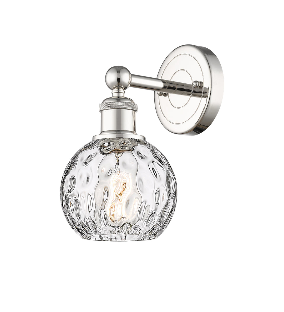 Innovations Lighting Athens Water Glass 6" Sconce - Polished Nickel