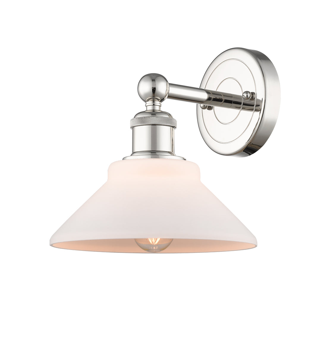 Innovations Lighting Orwell 9" Sconce - Polished Nickel Wall Sconces Innovations Lighting Matte White ; Glass Type: White  