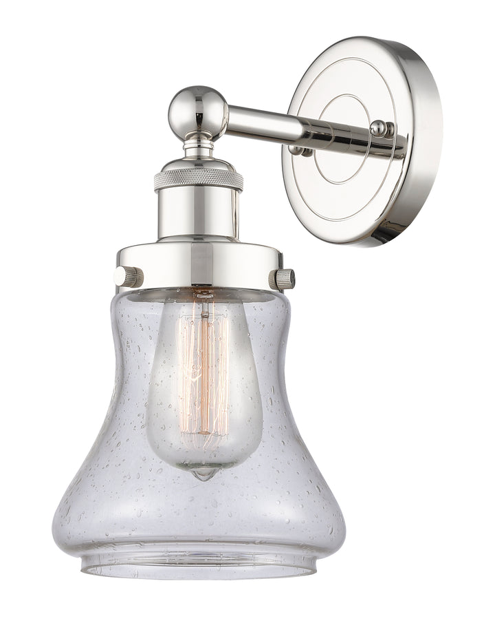 Innovations Lighting Bellmont 6" Sconce - Polished Nickel Wall Sconces Innovations Lighting Seedy ; Glass Type: Seedy; Ribbed  